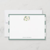 White Rose Bouquet | Benutzerdefinierte Statistik Mitteilungskarte (Vorderseite)