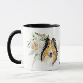 White Rose Bouquet Collie Tasse (Links)