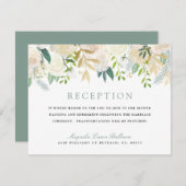 White Rose Bouquet | Einladung des Empfangs (Vorne/Hinten)