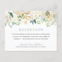 White Rose Bouquet | Einladung des Empfangs