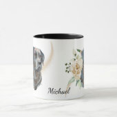 White Rose Bouquet Labrador Retriever Dog Tasse (Zentrum)