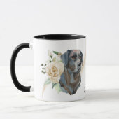 White Rose Bouquet Labrador Retriever Dog Tasse (Links)