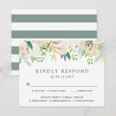 White Rose Bouquet | Strickte UAWG RSVP Karte (Vorne/Hinten)