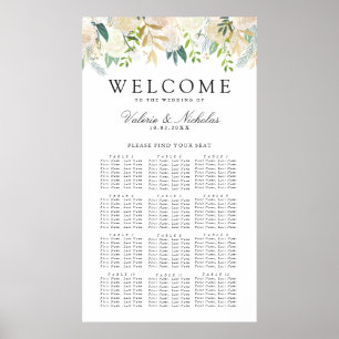 White Rose Bouquet   Tabelle 12 — Floral Poster