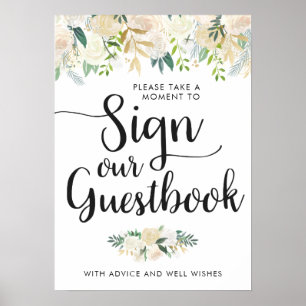 White Rose Bouquet   Unser Gästebuch unterschreibe