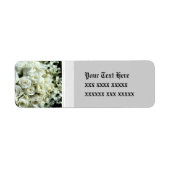 White Rose Bouquet Wedding Address Labels (Vorne)