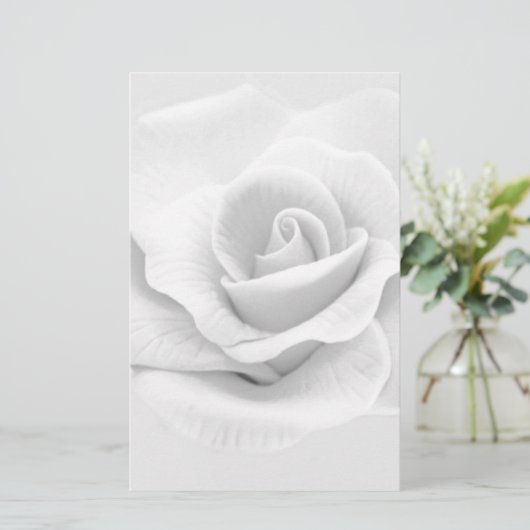 White Rose Briefpapier (Stehend Vorderseite)