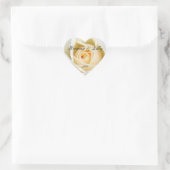 White Rose Bud Personalisiert Heart Wedcker Herz-Aufkleber (Tasche)