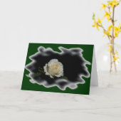 White Rose Burned Edges Karte (Gelbe Blume)