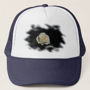 White Rose Burned Edges Truckerkappe