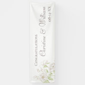 White Rose Classic Hochzeit Banner (Vertikal)