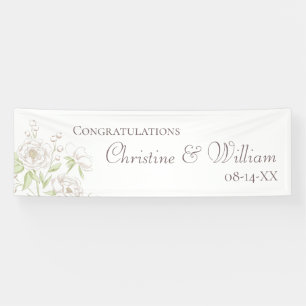 White Rose Classic Hochzeit Banner