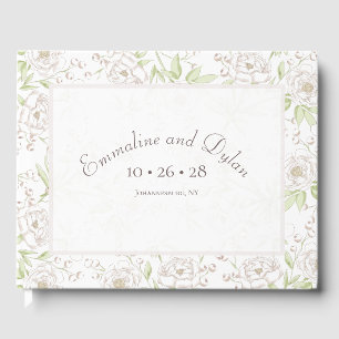 White Rose Classic Hochzeit Gästebuch