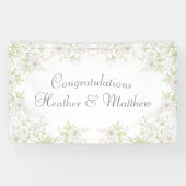 White Rose Classic Wedding Banner (Horizontal)