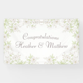 White Rose Classic Wedding Banner
