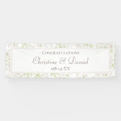 White Rose Classic Wedding Banner (Horizontal)