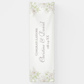 White Rose Classic Wedding Banner (Vertikal)