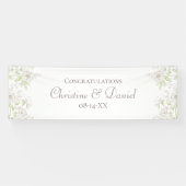 White Rose Classic Wedding Banner (Horizontal)