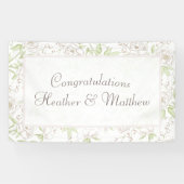 White Rose Classic Wedding Banner (Horizontal)
