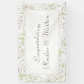White Rose Classic Wedding Banner (Vertikal)