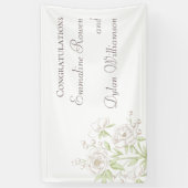 White Rose Classic Wedding Banner (Vertikal)