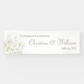 White Rose Classic Wedding Banner (Horizontal)