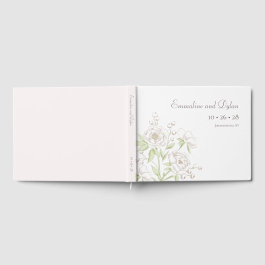 White Rose Classic Wedding Gästebuch (Voll)