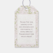 White Rose Classic Wedding Geschenkanhänger (Rückseite)