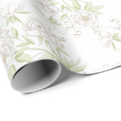 White Rose Classic Wedding Geschenkpapier (Rolleneckpunkt)