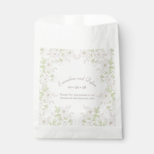 White Rose Classic Wedding Geschenktütchen (Vorderseite)