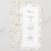 White Rose Classic Wedding Menus Menükarte (Vorne/Hinten)