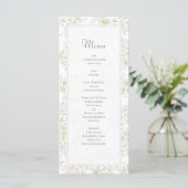 White Rose Classic Wedding Menus Menükarte (Stehend Vorderseite)