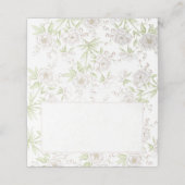 White Rose Classic Wedding Platzkarte (Außenseite Aufgefaltet)