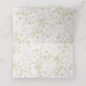White Rose Classic Wedding Platzkarte (Innenseite Aufgefaltet)
