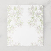 White Rose Classic Wedding Platzkarte (Außenseite Aufgefaltet)