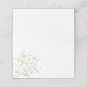 White Rose Classic Wedding Platzkarte (Außenseite Aufgefaltet)