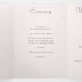 White Rose Classic Wedding Programs Dreifach-gefaltete Programmkarte (Innenseite Mitte)