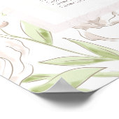 White Rose Classic Wedding Seating Chart Poster (Ecke)