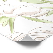 White Rose Classic Wedding Seating Chart Poster (Ecke)