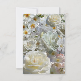 White Rose Collage Mitteilungskarte