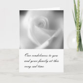 White Rose Condolence Card Karte (Vorderseite)