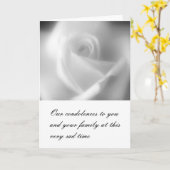 White Rose Condolence Card Karte (Gelbe Blume)