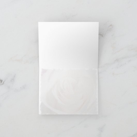 White Rose Dankeskarte (Innenseite)