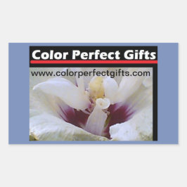 White Rose Demonstation Rechteckiger Aufkleber