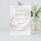 White Rose Design Bridesmaid-Anfrage Einladung (Stehend Vorderseite)