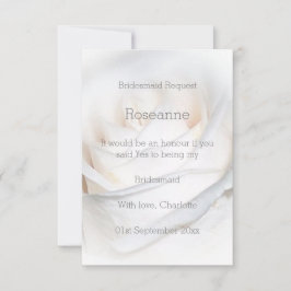 White Rose Design Bridesmaid-Anfrage Einladung