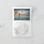 White Rose Design Wedding Dankeskarte (Innenseite)