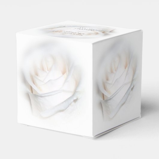 White Rose Design Wedding Geschenkschachtel (Rückseite)
