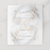 White Rose Design Wedding Platzkarte (Außenseite Aufgefaltet)