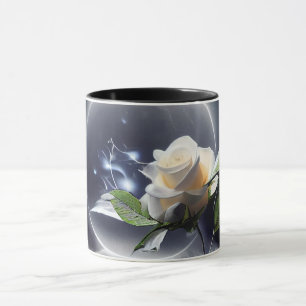 White Rose_Digital Art Tasse